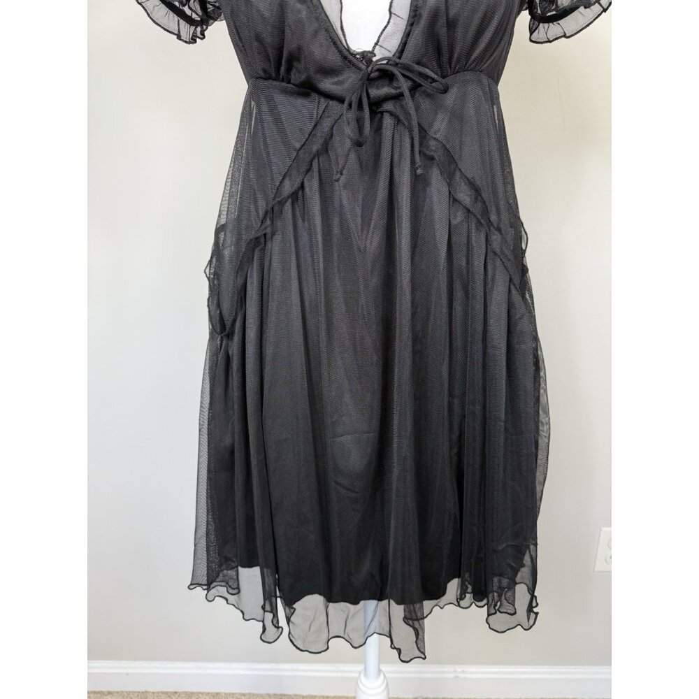 Urban Outfitters Dress Sammy Mesh Mini Dress Sheer Sexy Whimsigoth Romantic NWT - Picture 6 of 12